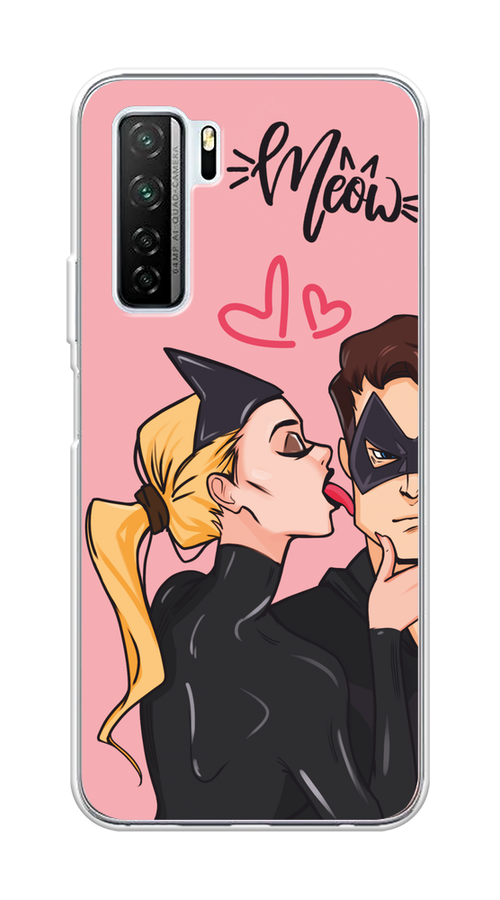 

Чехол Awog на Honor 30S Global/Huawei P40 Lite 5G/Nova 7 SE "Kiss of Cat Woman", Розовый;черный;бежевый, 6102850-1