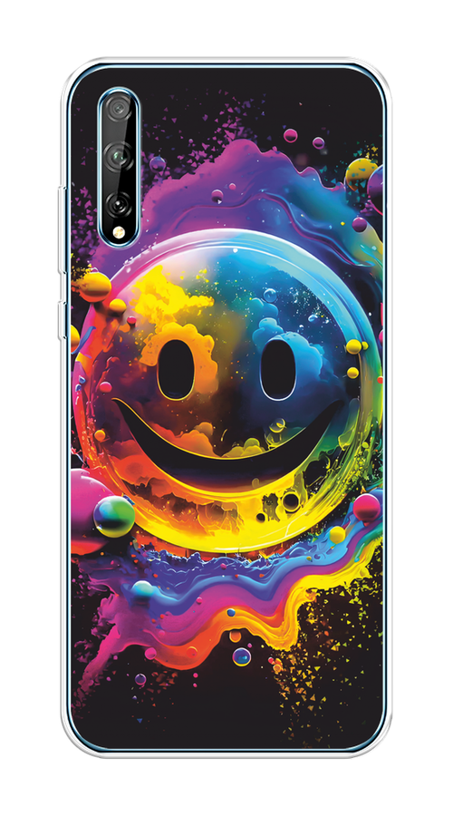 

Чехол Awog на Huawei Y8p/P Smart S "Кислотный смайл", Фиолетовый;желтый;синий, 6103450-1