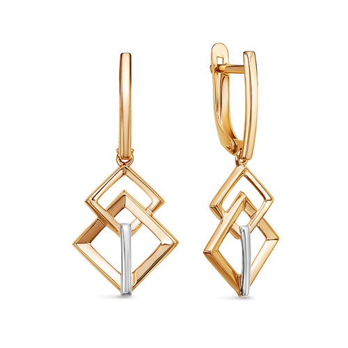 

Серьги подвески из комбинированного золота Yahont 241709, 241709