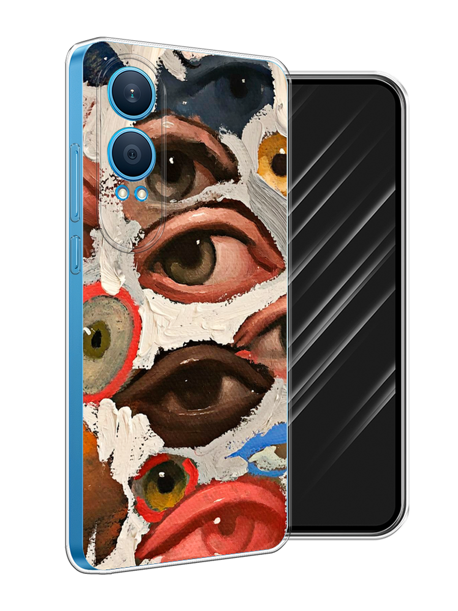 

Чехол Awog на OnePlus Nord CE4 Lite 5G "Глаза масляная живопись", Серый;бежевый;красный, 155050-1