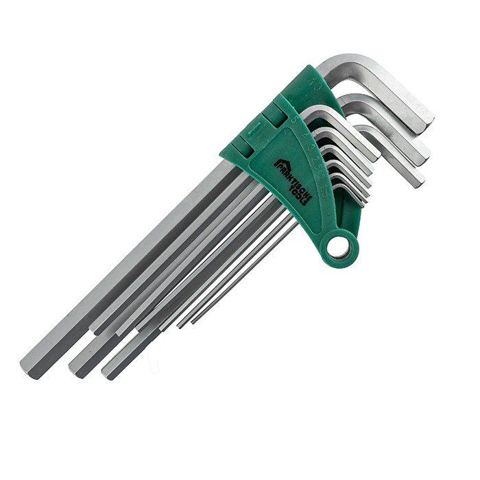 

Набор ключей шестигранных, удлиненные, 1.5 - 10 мм, 9 штук Practische Tools Blister