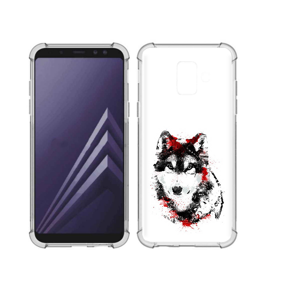 

Чехол MyPads Tocco для Samsung Galaxy A6 (2018) кровавый волк (PT111558.582.416), Прозрачный, Tocco