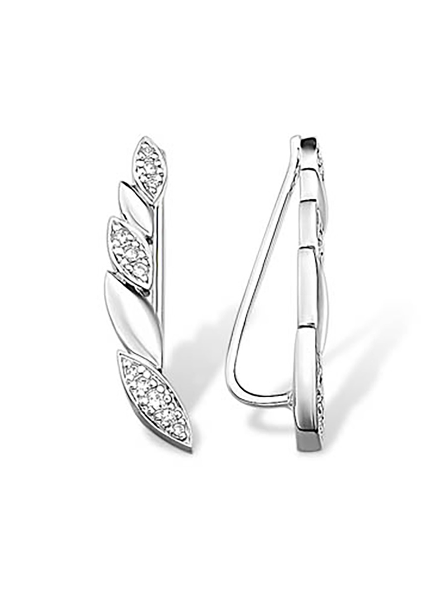 

Серьги клаймберы из серебра ЯХОНТ Ювелирный 242464, фианит, 242464