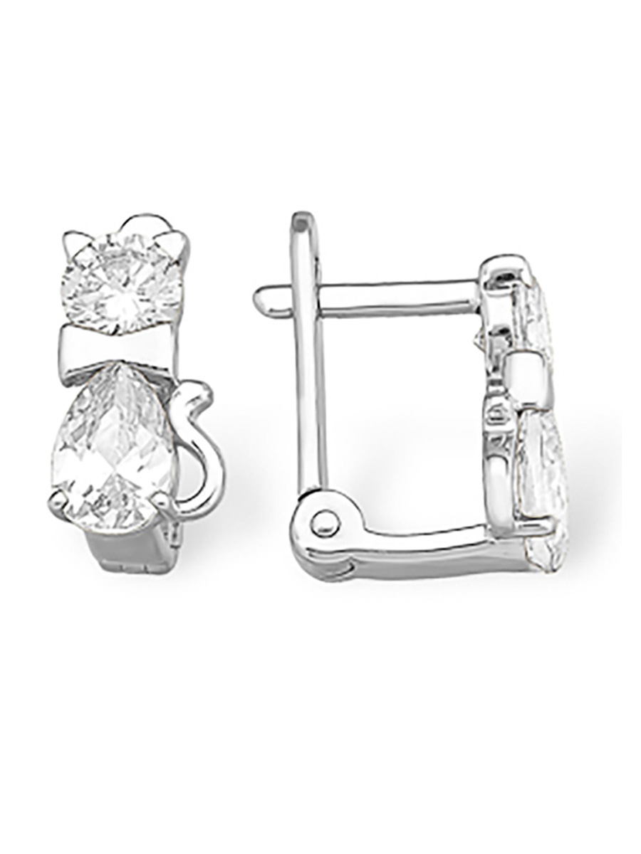 

Серьги из серебра ЯХОНТ Золотой 242470, фианит, 242470