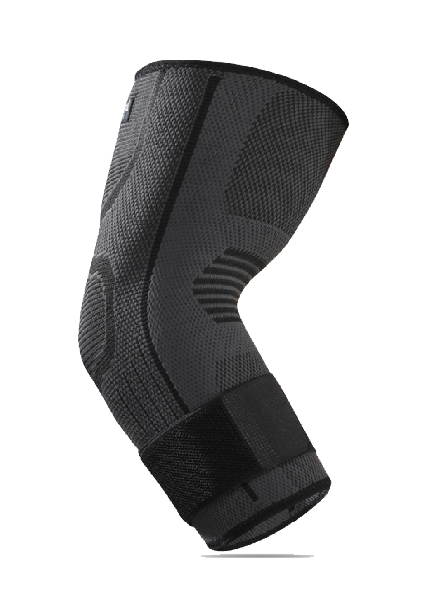 

Суппорт на локоть MyBalance эластичный с ремнем elbow_black01 серый, размер L, elbow_black01