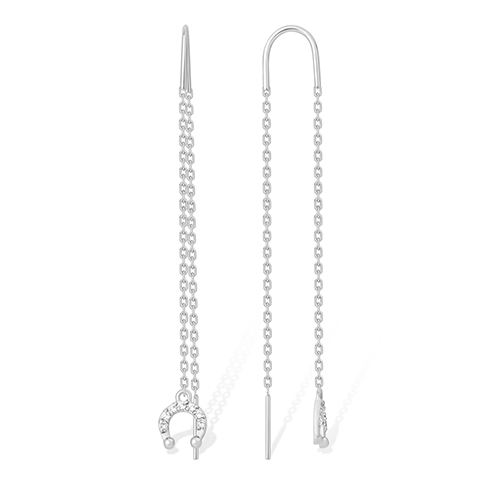 

Серьги из серебра ЯХОНТ Ювелирный 242503, фианит, 242503