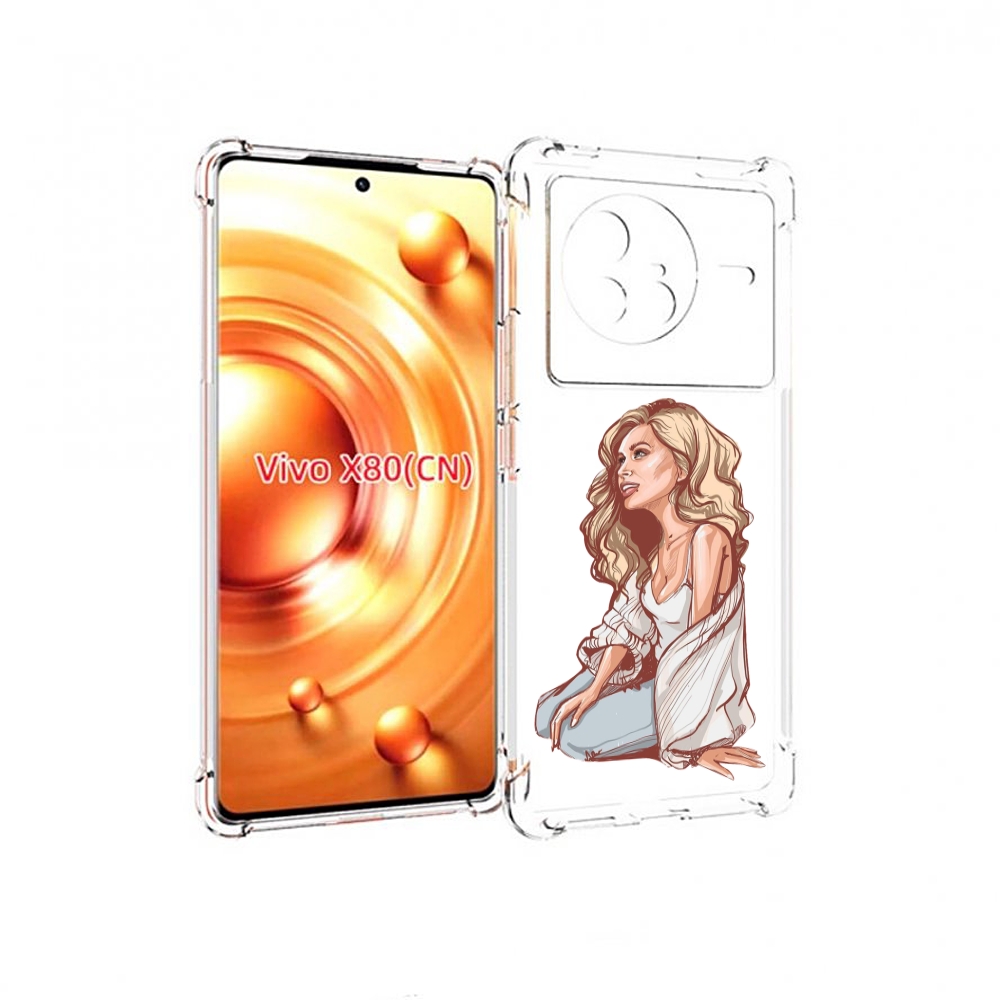 

Чехол Mypads Красивая-Девушка-В-Белом Женский Для Vivo X80, Прозрачный, Tocco