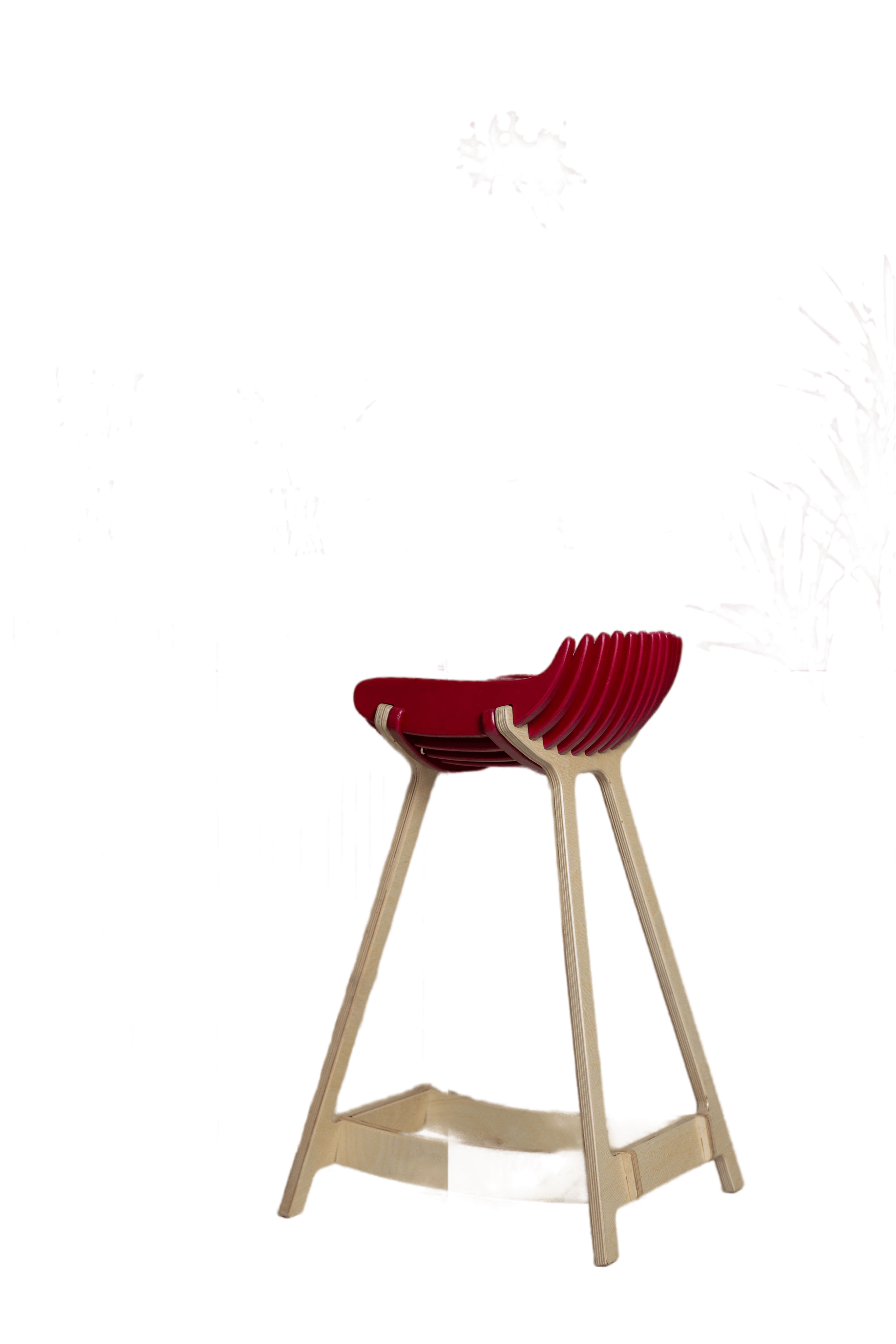 фото Барный стул для дома playwoods бургунди мини