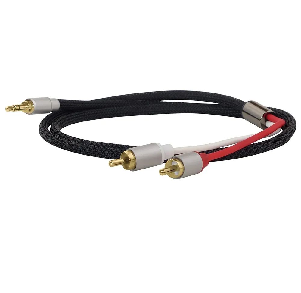 Кабель аудио 1xMini Jack - 2xRCA DYNAVOX Cinchkabel Stereo 3.5Jack-2RCA (207386) 5.0m