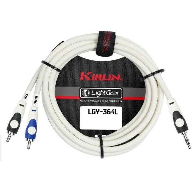 фото Кабель аудио 1xmini jack - 2xrca kirlin lgy-364l 0.3m wh