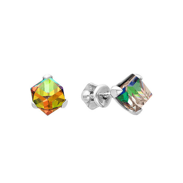 

Серьги пусеты из серебра ЯХОНТ Ювелирный 242868, Swarovski, 242868