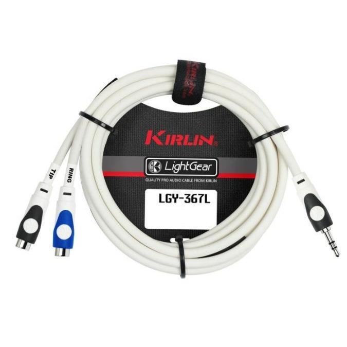 фото Кабель аудио 1xmini jack - 2xrca kirlin lgy-367l 0.3m wh