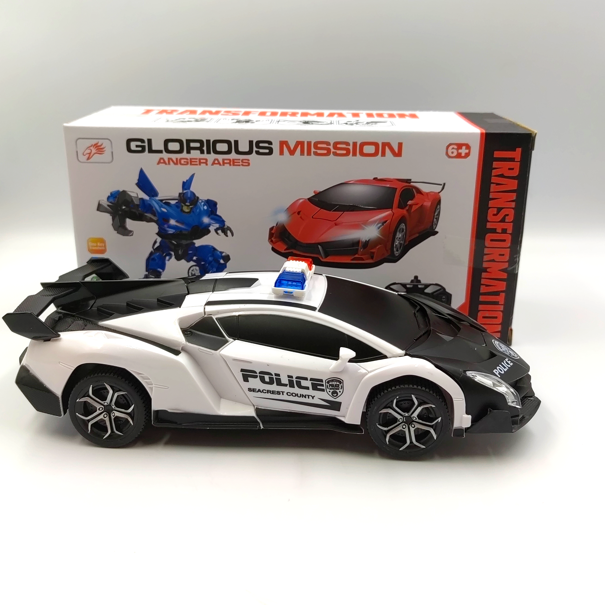 

Игрушечный спортивный автомобиль трансформер на радиоуправлении, полиция 1330000008