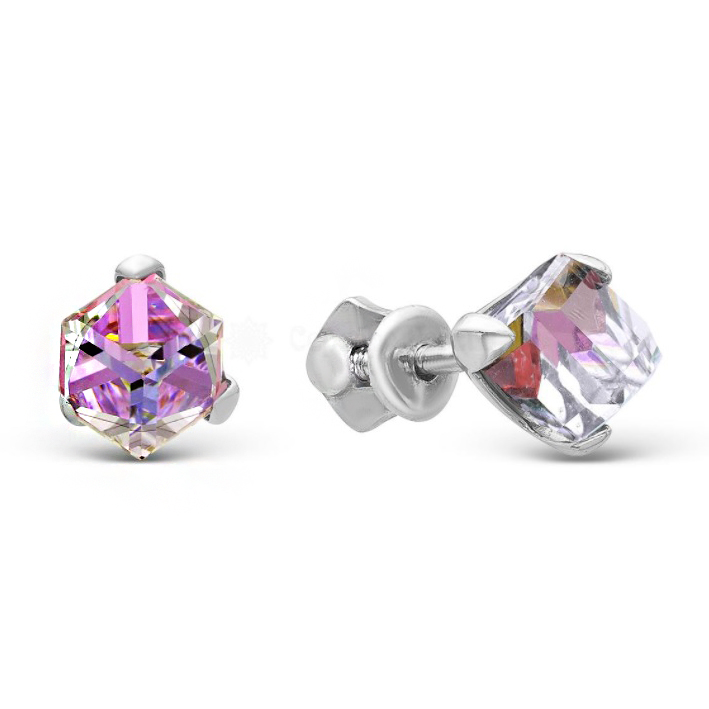 

Серьги пусеты из серебра ЯХОНТ Ювелирный 242873, Swarovski, 242873