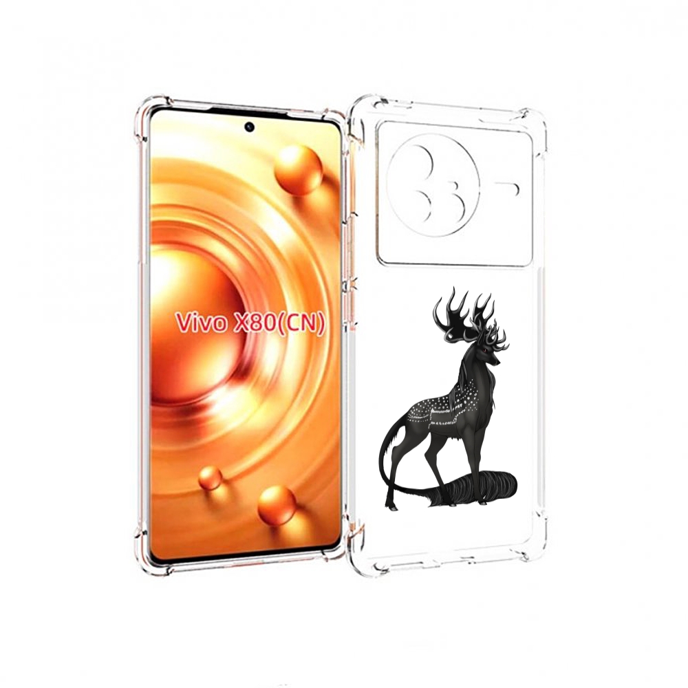 

Чехол Mypads Красивый-Черный-Олень Для Vivo X80, Прозрачный, Tocco