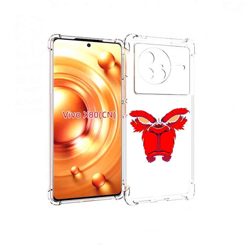 

Чехол Mypads Красная Обезьяна В Темноте Для Vivo X80, Прозрачный, Tocco