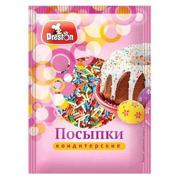 

Посыпки кондитерские Preston Радуга-вермишель 7 г