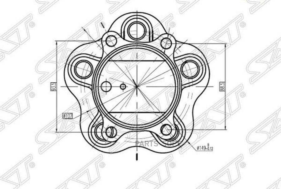 

Sat St-43202-4Ba0A Ступичный Узел Задн. Nissan Qashqai/X-Trail 13- 2Wd 1Шт