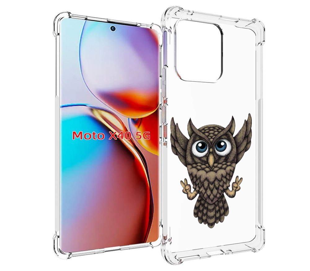 

Чехол MyPads Сова для Motorola Moto X40, Прозрачный, Tocco