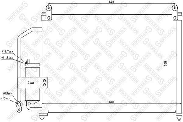 

Радиатор кондиционера STELLOX 1045042SX