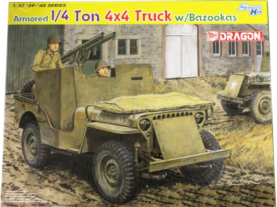 

Сборная модель автомобиля Dragon Американский бронированный Виллис с базукой 6748