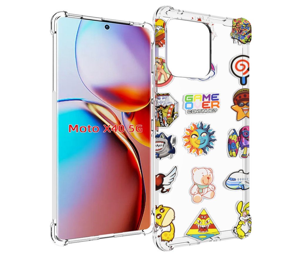 

Чехол MyPads Стикеры для Motorola Moto X40, Прозрачный, Tocco