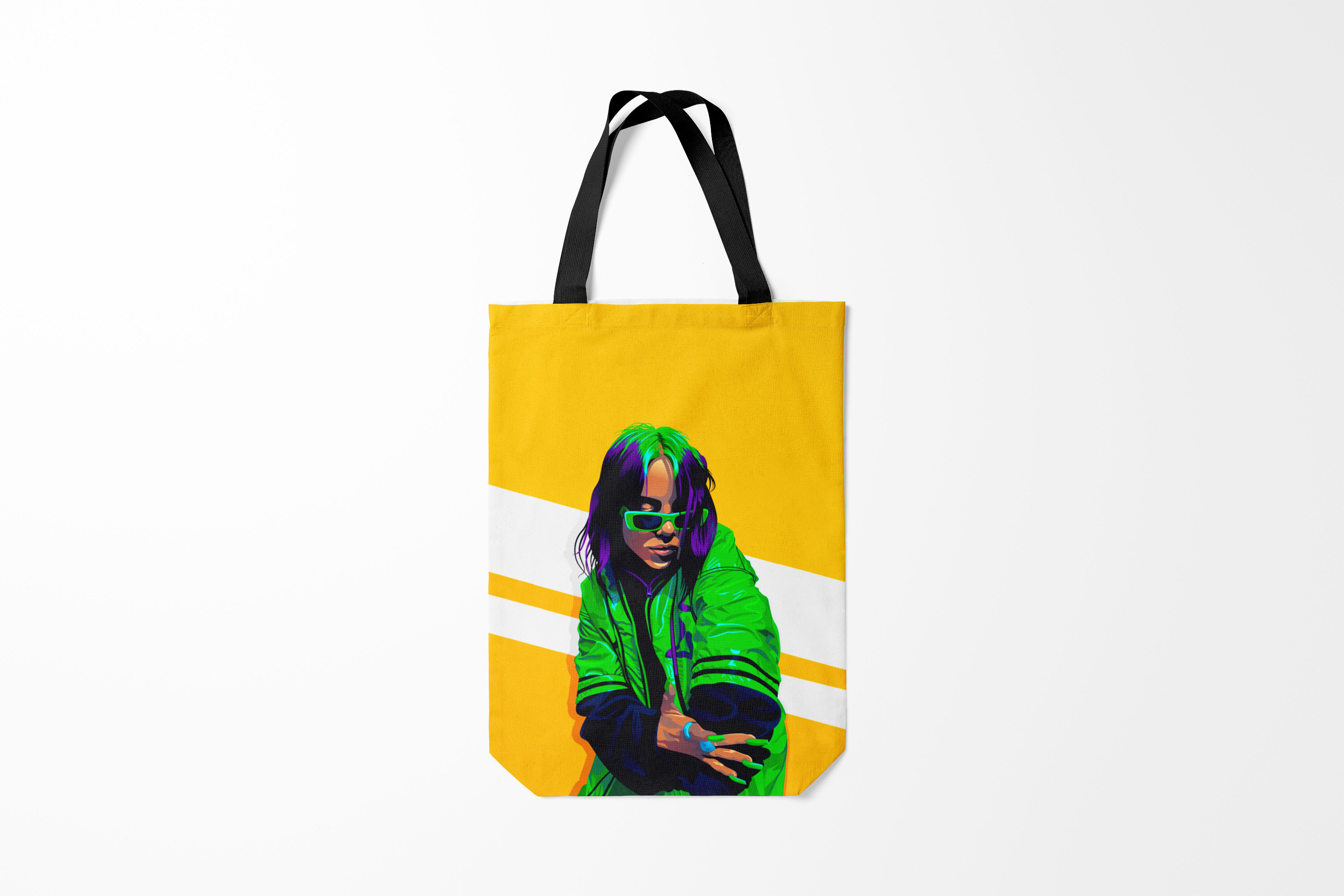 

Сумка шoппер унисекс Burnettie Billie Eilish автограф, зеленый, Billie Eilish автограф