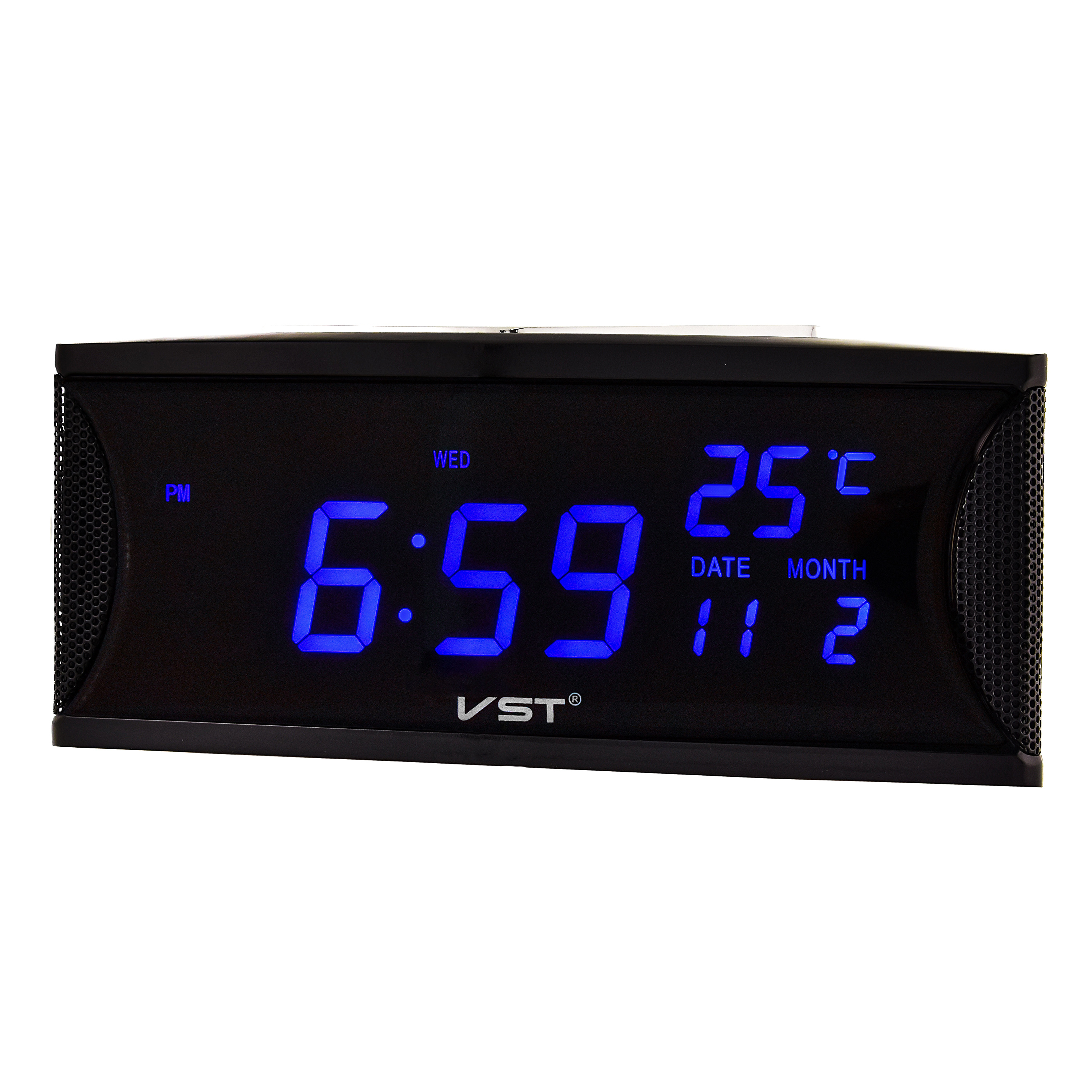 

Часы сетевые VST719W-5 220В синие цифры+блок, VST719W-5
