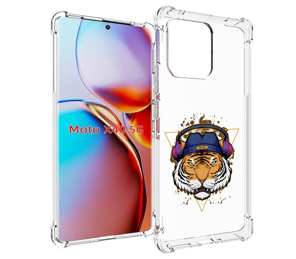 

Чехол MyPads Тигр-Свэг для Motorola Moto X40, Прозрачный, Tocco