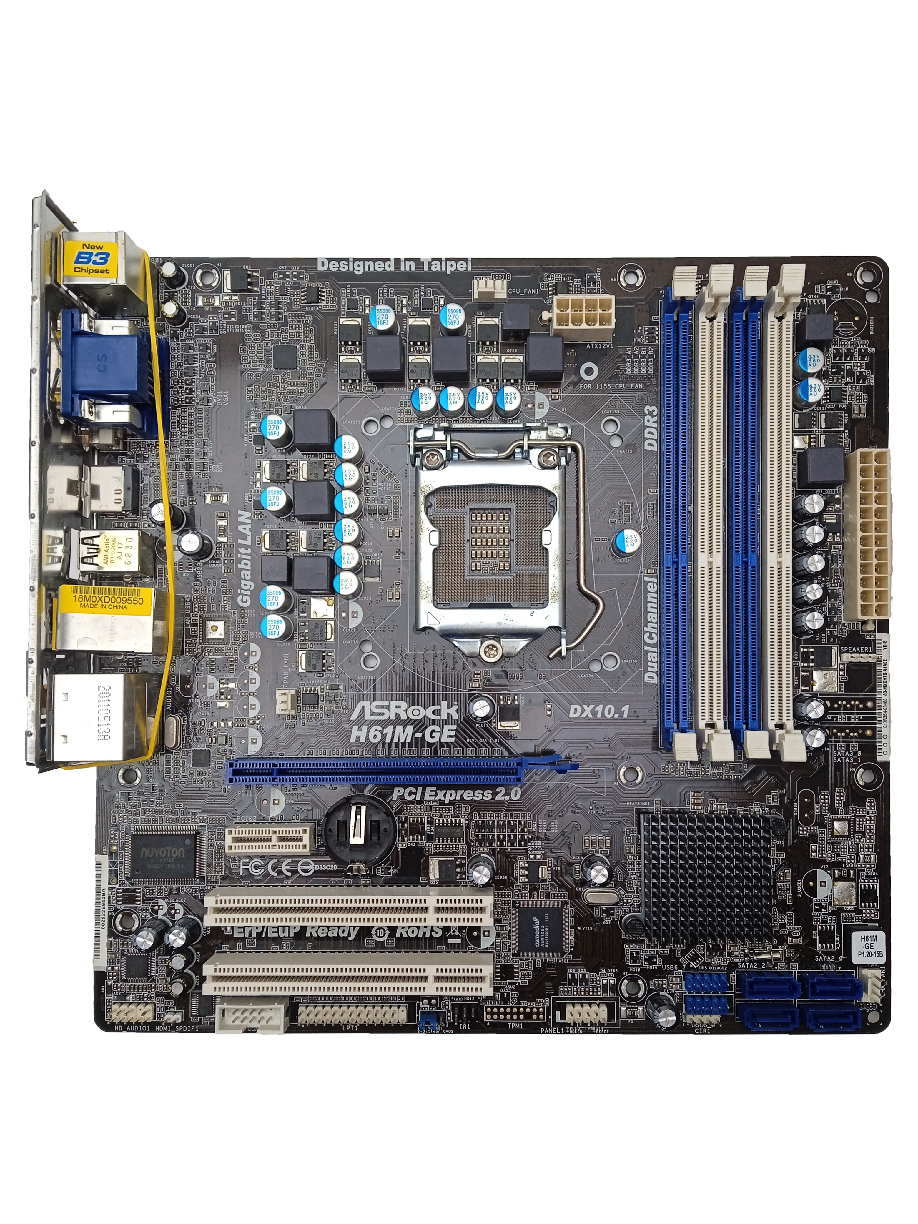 

Материнская плата ASRock H61M-GE, H61M-GE