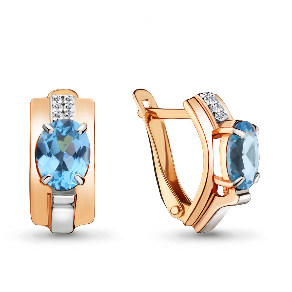 

Серьги из серебра с топазом Aquamarine 4493005А_925_з, 4493005А_925_з