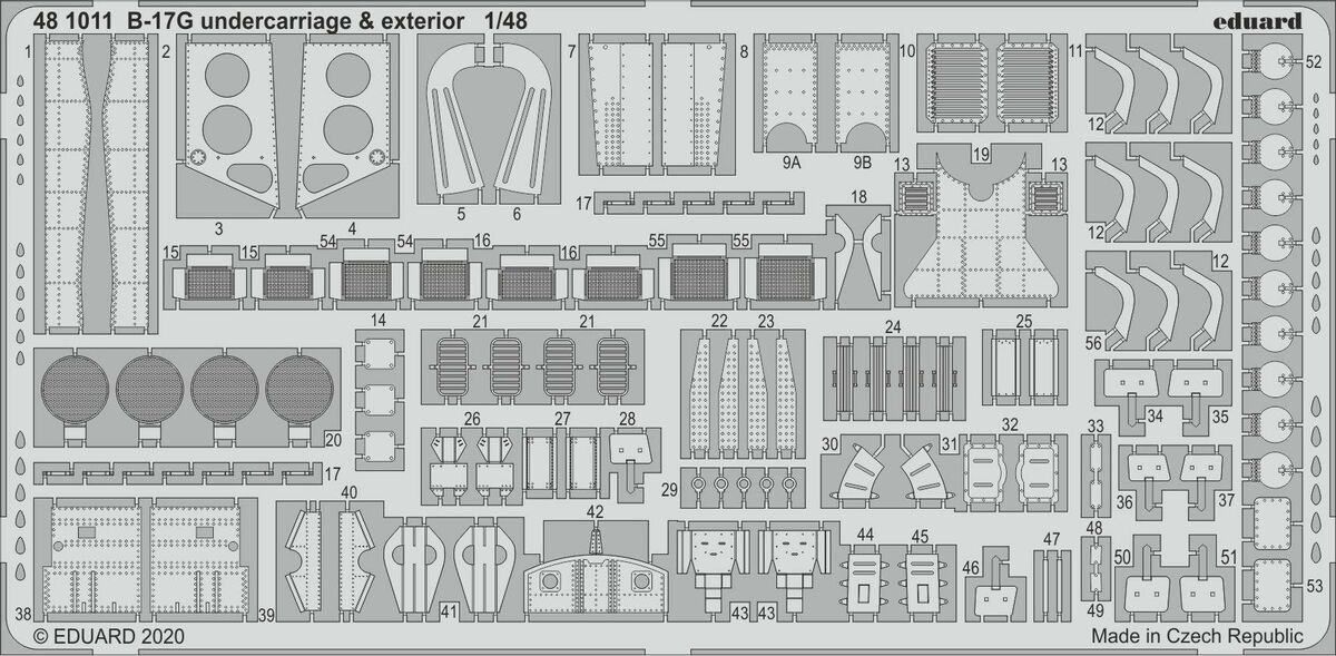 

Фототравление Eduard 1/48 B-17G undercarriage & exterior (HKM)