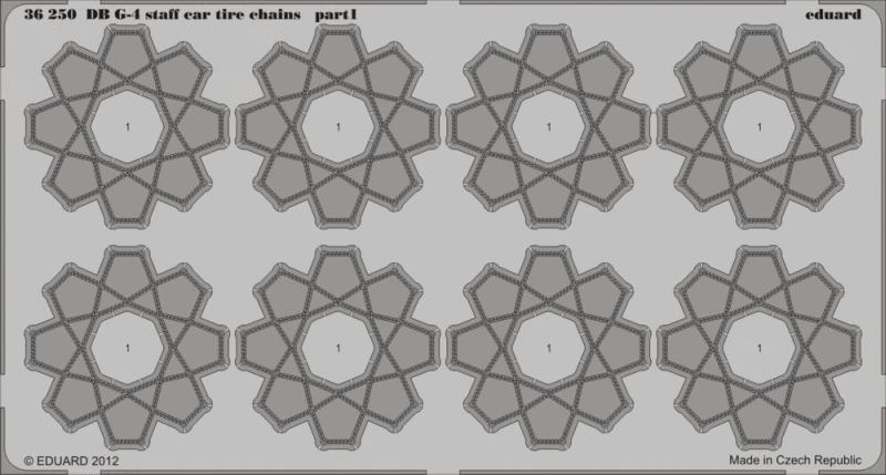 

Фототравление Eduard 36250 для DB G-4 staff car tire chains