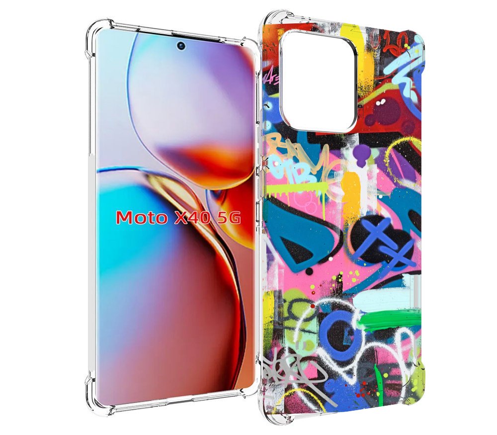 

Чехол MyPads абстракция-графити для Motorola Moto X40, Прозрачный, Tocco