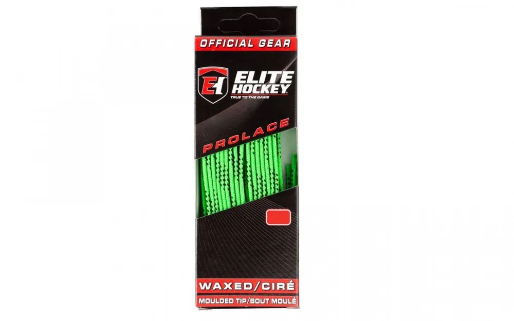 Шнурки хоккейные MAD GUY с пропиткой Elite (зеленый-черный) - 244 см