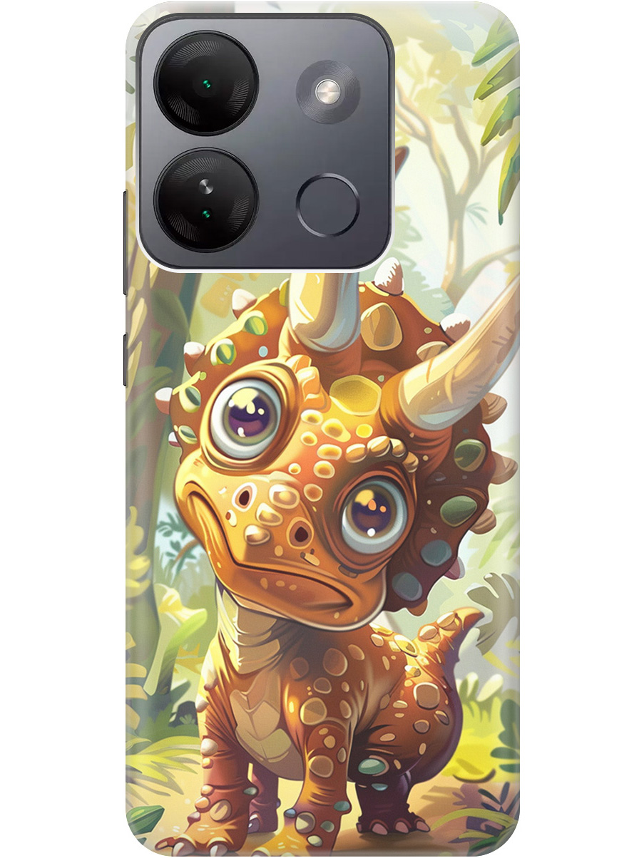 

Силиконовый чехол на Infinix Smart 7 HD с рисунком "Малыш-динозавр", Желтый;зеленый, 20000208