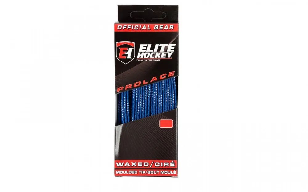 Шнурки хоккейные MAD GUY с пропиткой Elite (синий-белый) - 274 см