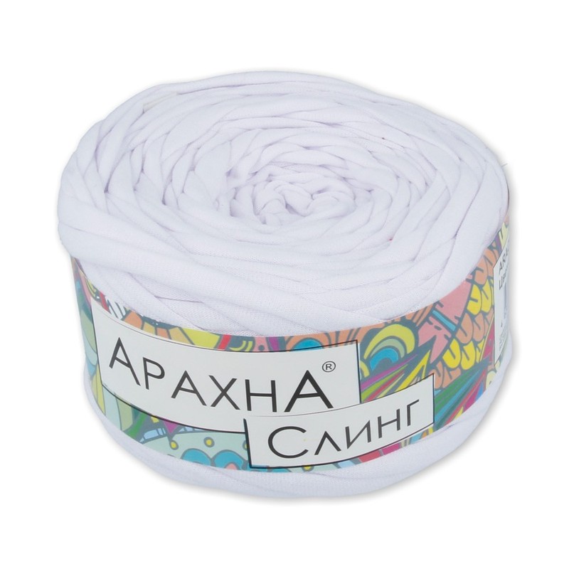 

Пряжа ARACHNA Sling №001 белый, Sling