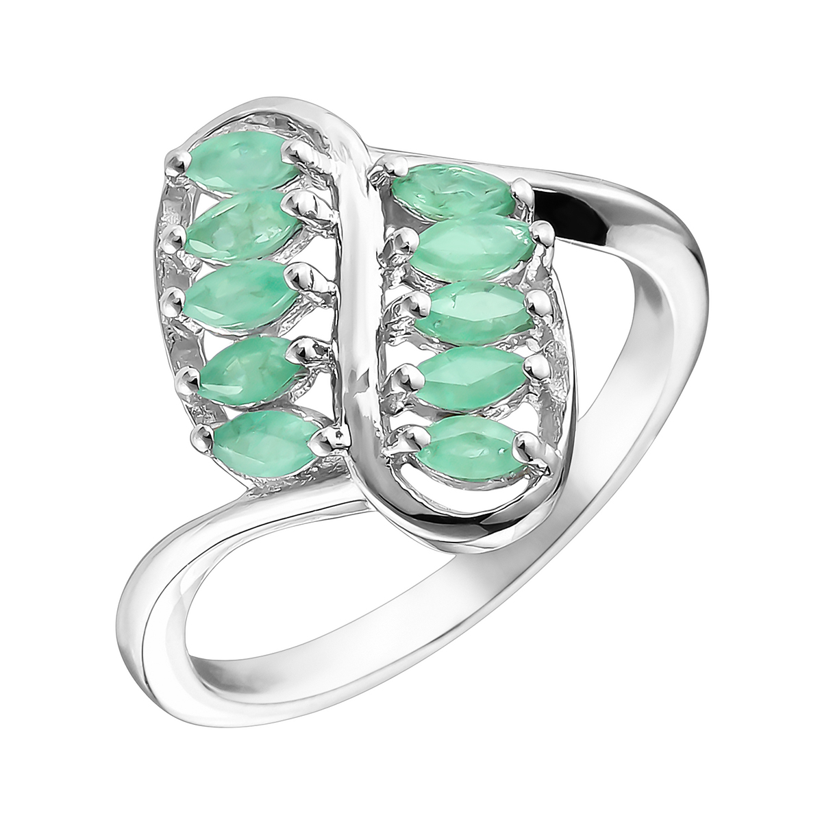 

Кольцо из серебра р. 18 Balex Jewellery 1410931828, берилл, 1410931828