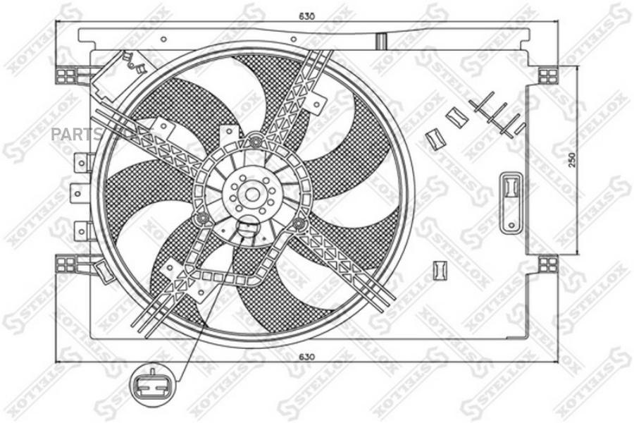 

STELLOX Вентилятор радиатора STELLOX 2999118sx