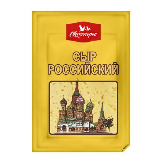 

Сыр Свитлогорье Российский 50% нарезка 150 г
