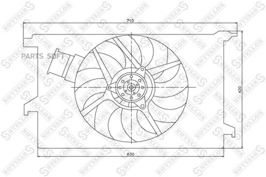 

STELLOX Вентилятор радиатора STELLOX 2999271sx