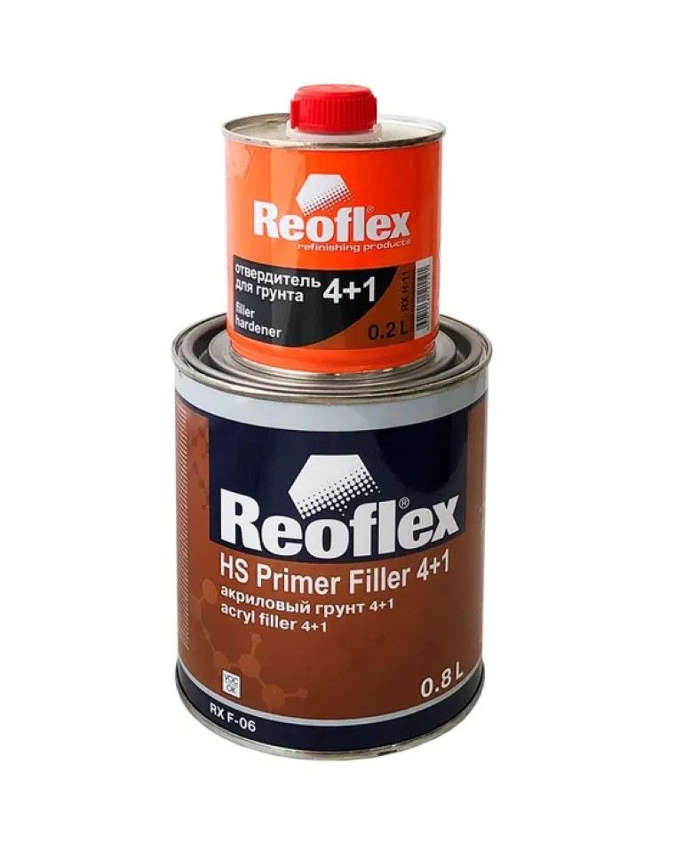 Акриловый грунт-выравниватель Reoflex RX F-06 4+1 HS Primer Filler серый 0,8 л. с отвердит