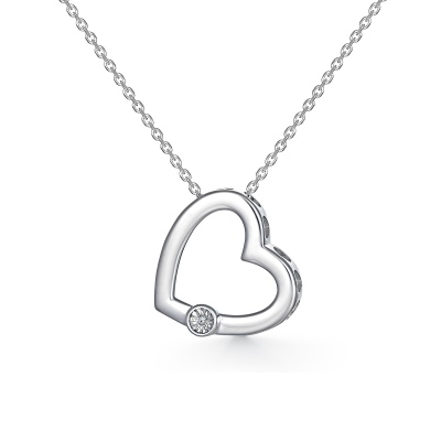 

Колье Сердце с 1 бриллиантом из серебра Алкор серебро 06-2304_000Б-00, 06-2304_000Б-00