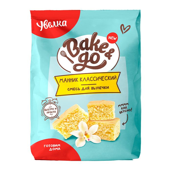 Смесь для выпечки Увелка Bake & Go Манник классический 300 г