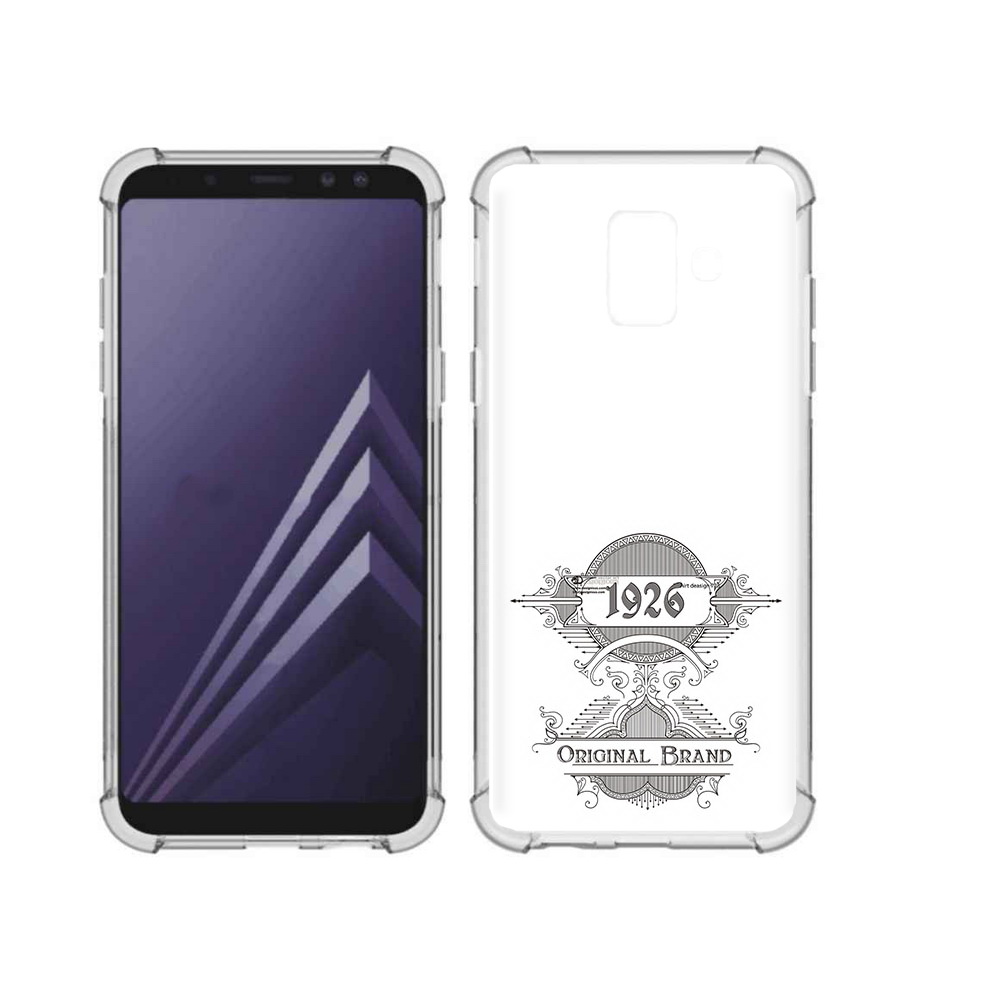 

Чехол MyPads Tocco для Samsung Galaxy A6 (2018) логотип черно белый (PT111558.582.446), Прозрачный, Tocco