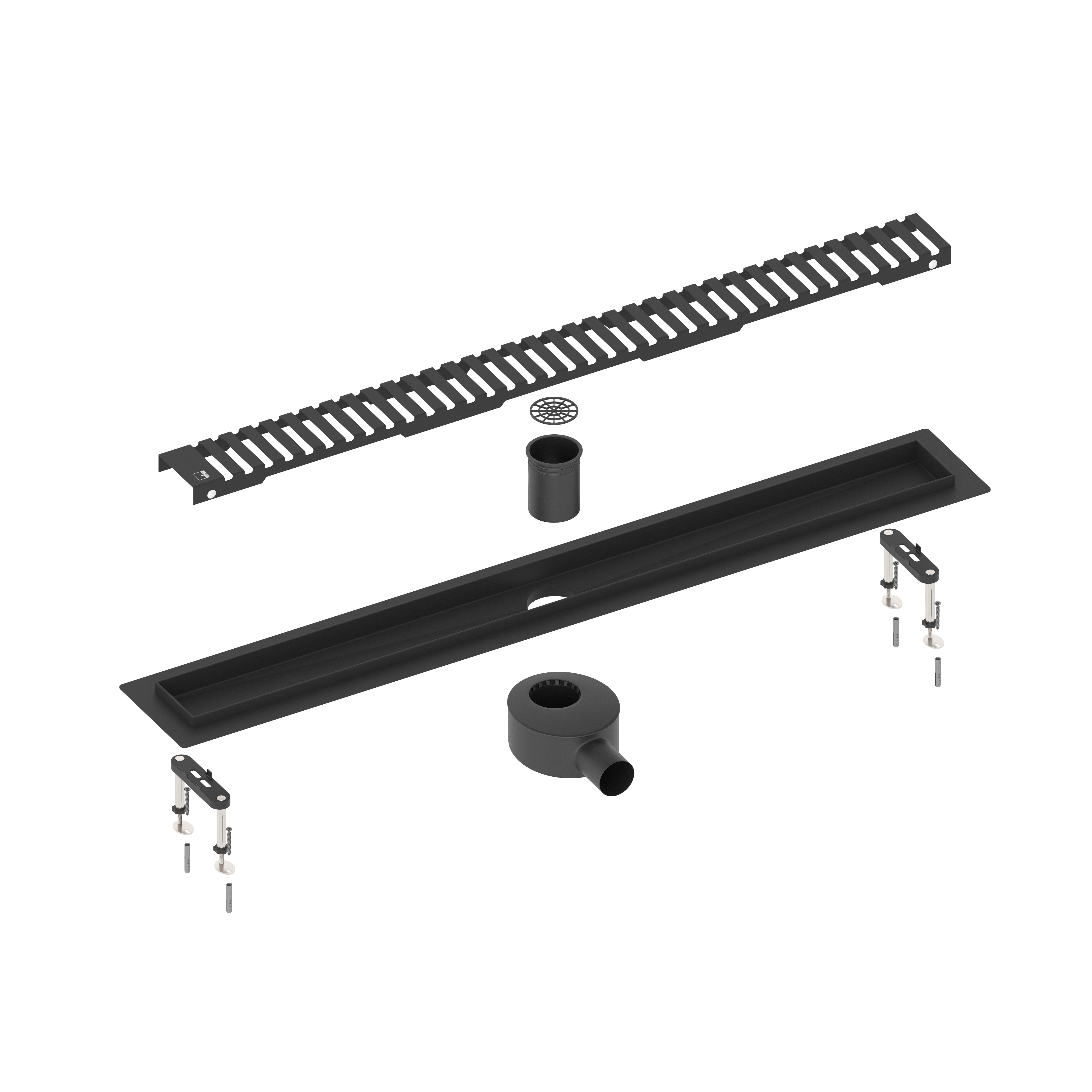 

Душевой лоток TIMO Drain System 800 с вставкой lines, чёрный DS230108/03, Черный