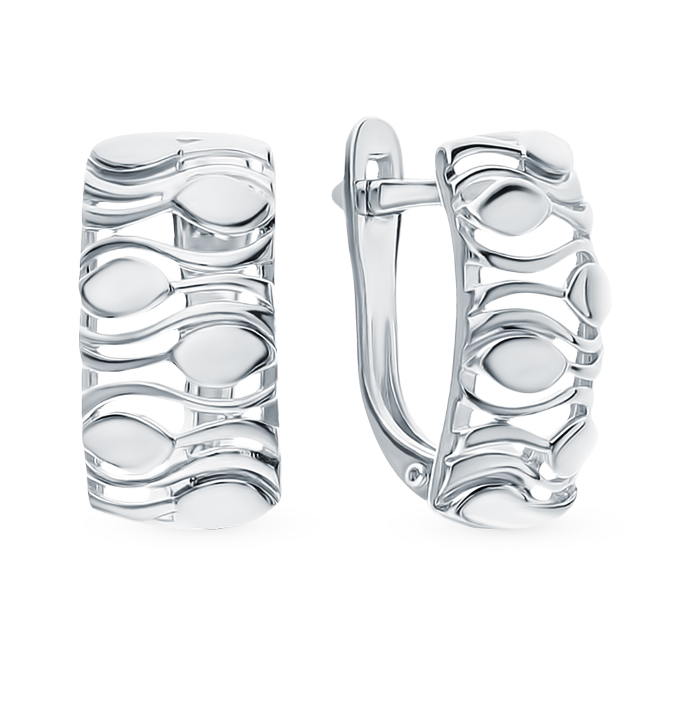 

Серьги из серебра без вставки ЯХОНТ Ювелирный 244136, 244136