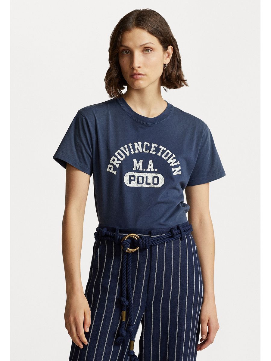 

Футболка женская Polo Ralph Lauren PO221D0FB синяя XS, Синий, PO221D0FB