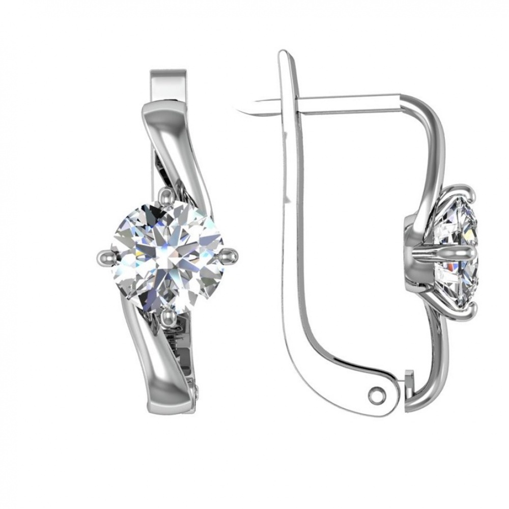 

Серьги из серебра ЯХОНТ Золотой 244242, фианит, 244242